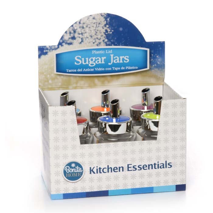 Wholesale Glass Sugar Jar with Lid Assorted DollarDays