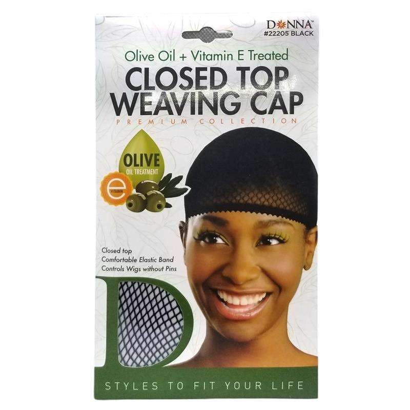 Closed Top Weave Net Caps - Black
