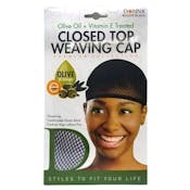 Closed Top Weave Net Caps - Black