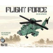 AH-64 Apache Helicopter Building Brick Kits - 146 Pieces, Ages 6+