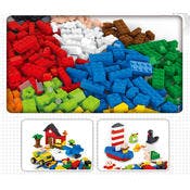 Building Bricks - Assorted Colors & Sizes, 414 Pieces