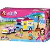 Girls' Beach Vacation Building Brick Kits - 281 Pieces, Ages 6+