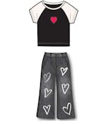 Girls Denim Sets - Assorted Sizes, 72pcs