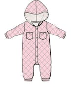 Newborn Quilted Jackets, Blush Pink, 0-9M