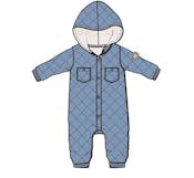 Newborn Quilted Jackets, Teal, 0-9M