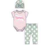 Girls' Newborn 3-Piece Set, Mint, 0-9M