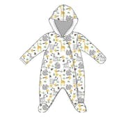 Infant Footed Plush Pram Bodysuits, Gray, 0-9M