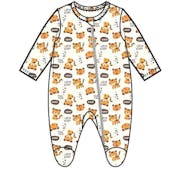 Boys' Hacci Sleep & Play Bodysuits, Orange, 0-9M