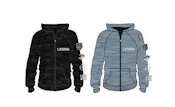 Boys' Hooded Fleece Pullover, Gray/Black, 8-16