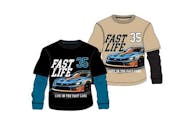 Boys' Double Sleeved T-Shirt, Assorted, 2-4