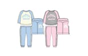 Girls' Fleece Vest Set, Assorted, 3pc, 3-9