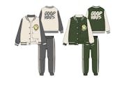 Boys' Fleece Jacket and Pant Set, Gray/Green, 8-12
