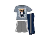 Boys' Activewear Set, Gray, 3pc, 8-16