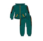 Boys' Fleece Hooded Jacket Set, Blue, 8-16