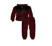 Boys' Fleece Hooded Jacket Set, Red, 8-16