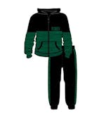 Boys' Fleece Hooded Jacket Set, Green, 8-16