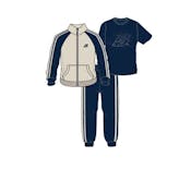 Boys' Tricot Set, Blue-Beige, 3pc, 8-12