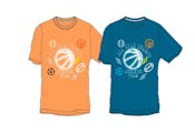 Boys' Short Sleeve Graphic T-Shirt, Orange/Blue, 4-7