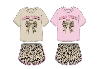 Girls Shorts 2pc Set, Size 7-16