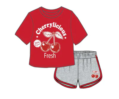 Girls Shorts 2pc Set, Size 4-6X