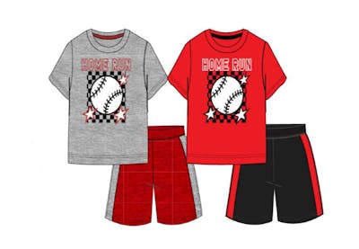 Boys Home Run Short Set - Size 2T-4T, 72pcs