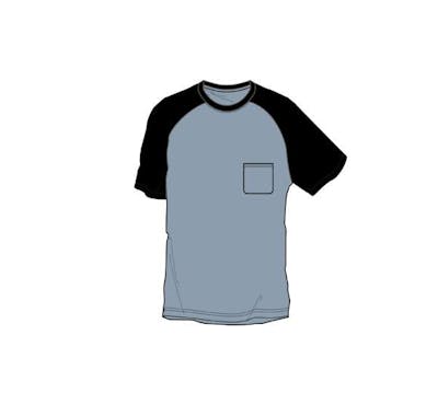 Boys Raglan T-Shirts - Sizes 4-7, Light Blue