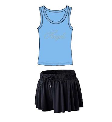 Girls 2pc Knit Skort Sets - Size 4-6X