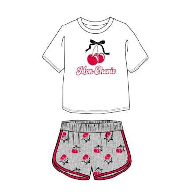 Girls 2pc Dolphin Short Sets - Size 4-6X