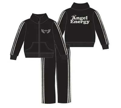 Girls 2pc Tricot Set - Black, Size 2T-4T
