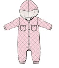 Newborn Quilted Jackets, Blush Pink, 0-9M image number null