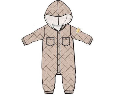 Newborn Quilted Jackets, Brown, 0-9M