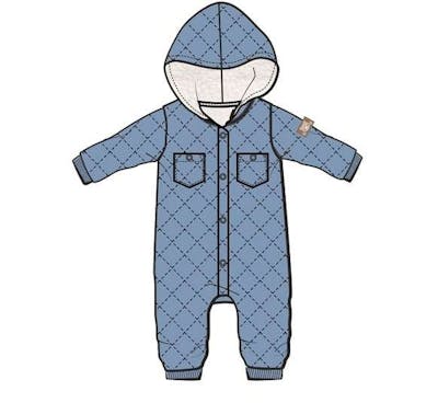 Newborn Quilted Jackets, Teal, 0-9M