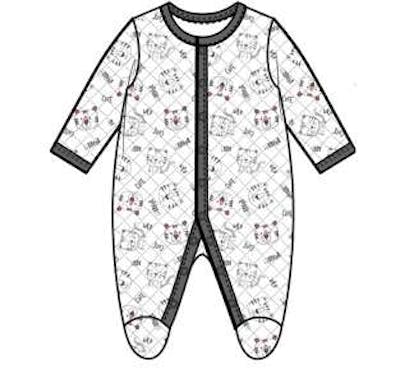 Boys' Quilted Sleep &amp; Play Bodysuits, Black, 0-9M
