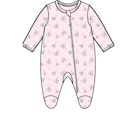 Girls' Hacci Sleep & Play Bodysuits, Pink, 0-9M image number null