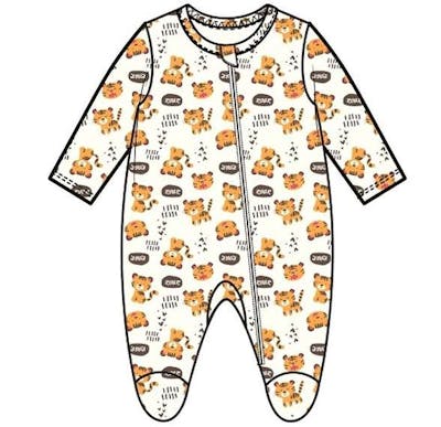 Boys' Hacci Sleep &amp; Play Bodysuits, Orange, 0-9M