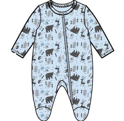 Boys' Cotton Sleep &amp; Play Bodysuits, Blue, 0-9M