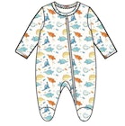 Boys' Cotton Sleep & Play Bodysuits, White, 0-9M image number null