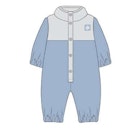 Boys' Plush Non-Footed Outwear Bodysuits, Light Blue, 0-9M image number null