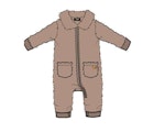 Zip Up Coverall Jacket, Brown, 0-9M image number null