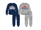Boys' Fleece Top & Pant Set, Blue/Gray, 12-24m image number null