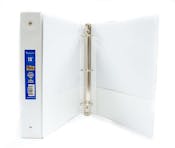 1.5" 3-Ring Binders - White, 2 Inside Pockets