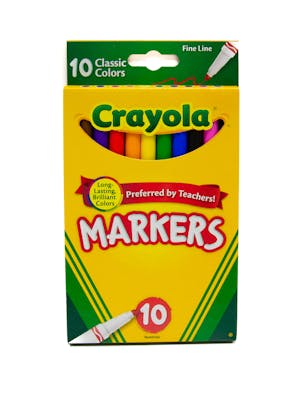 Crayola Fine Tip Markers - 10 Pack, Classic Colors