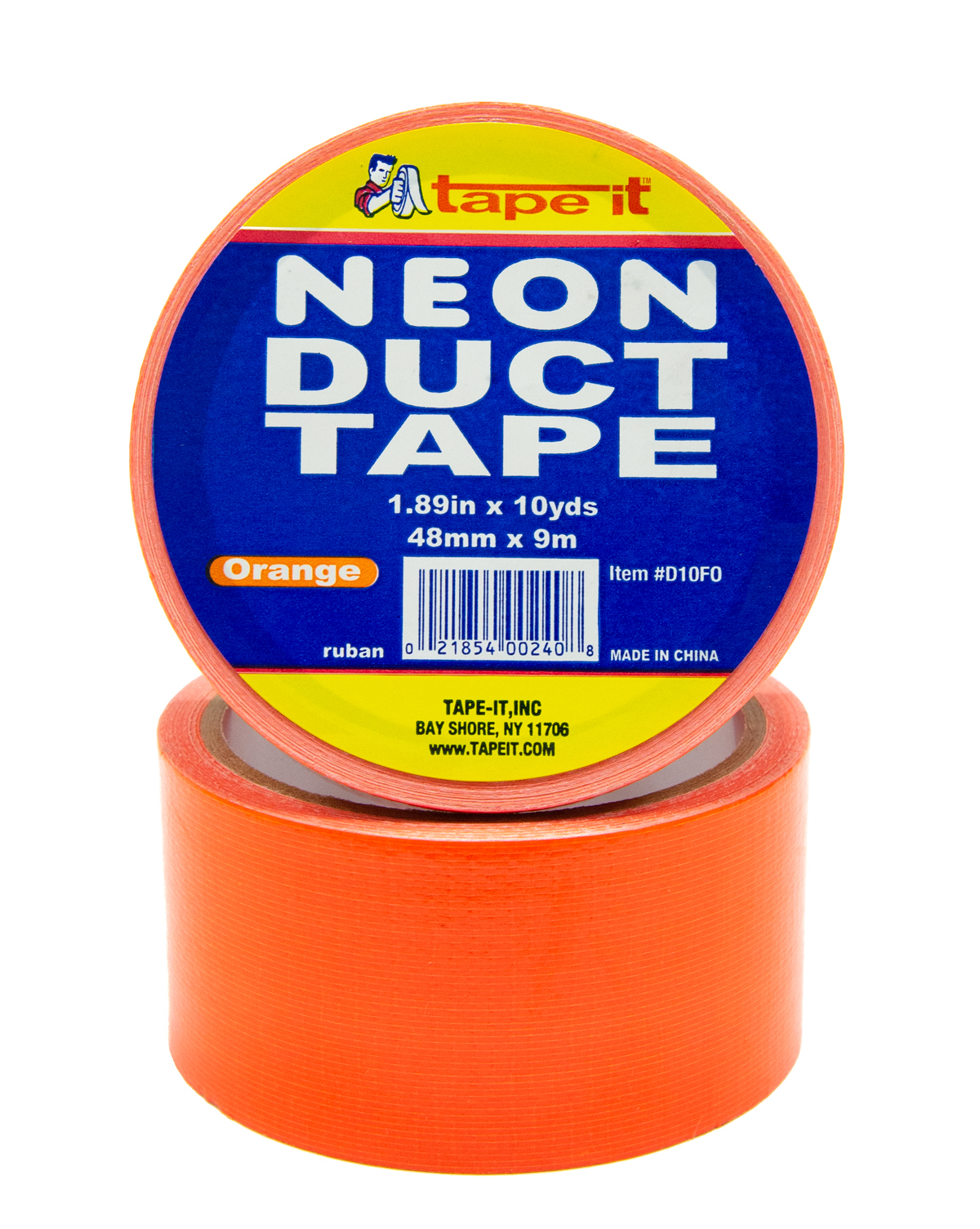 Fluorescent Orange 2" x 60yds INDUSTRIAL Duct Tape 