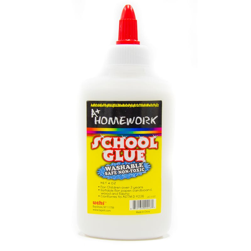 A+ Homework White School Glue - Washable  4 oz
