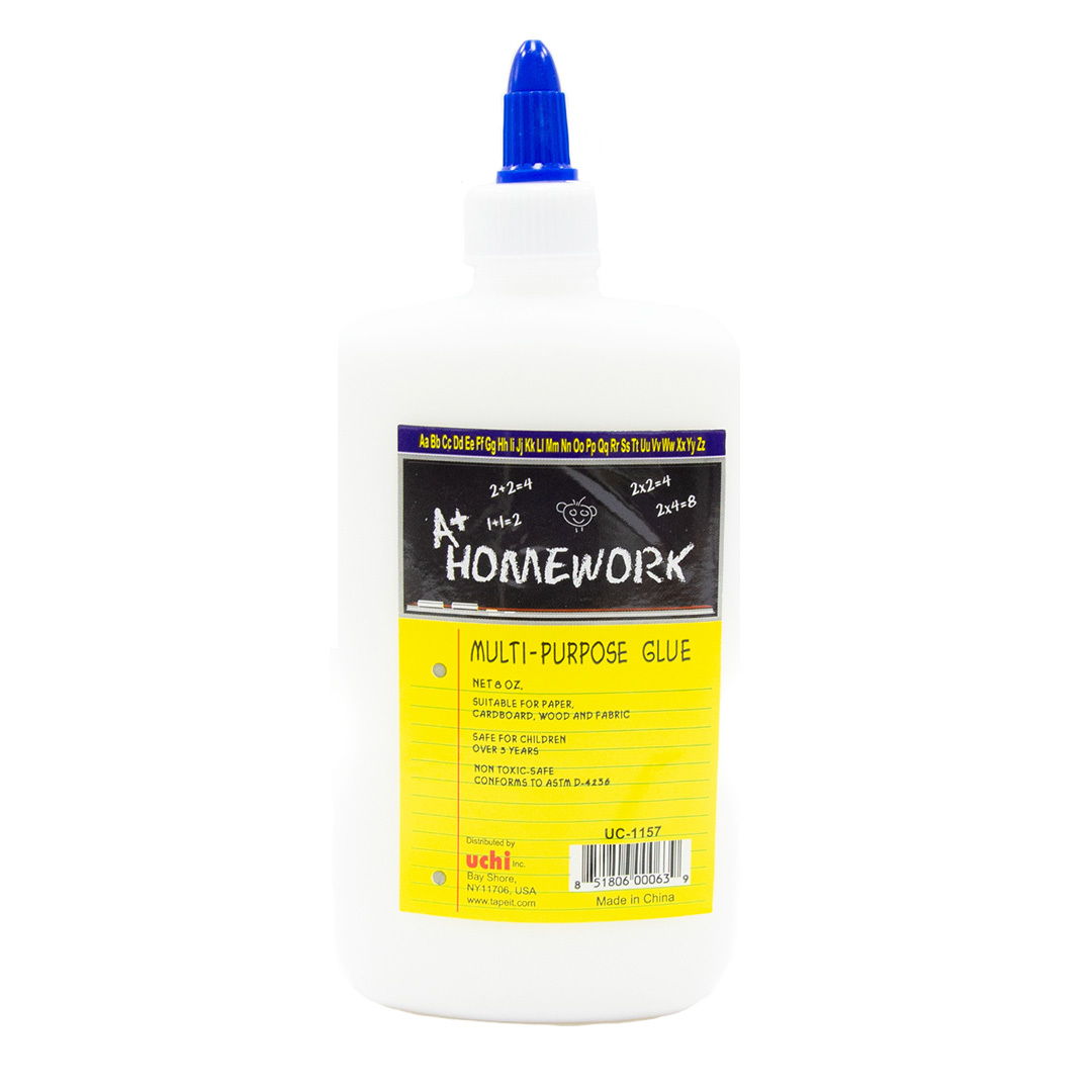 Wholesale Multi-purpose Glue - White, 8 oz, Non-Toxic - DollarDays