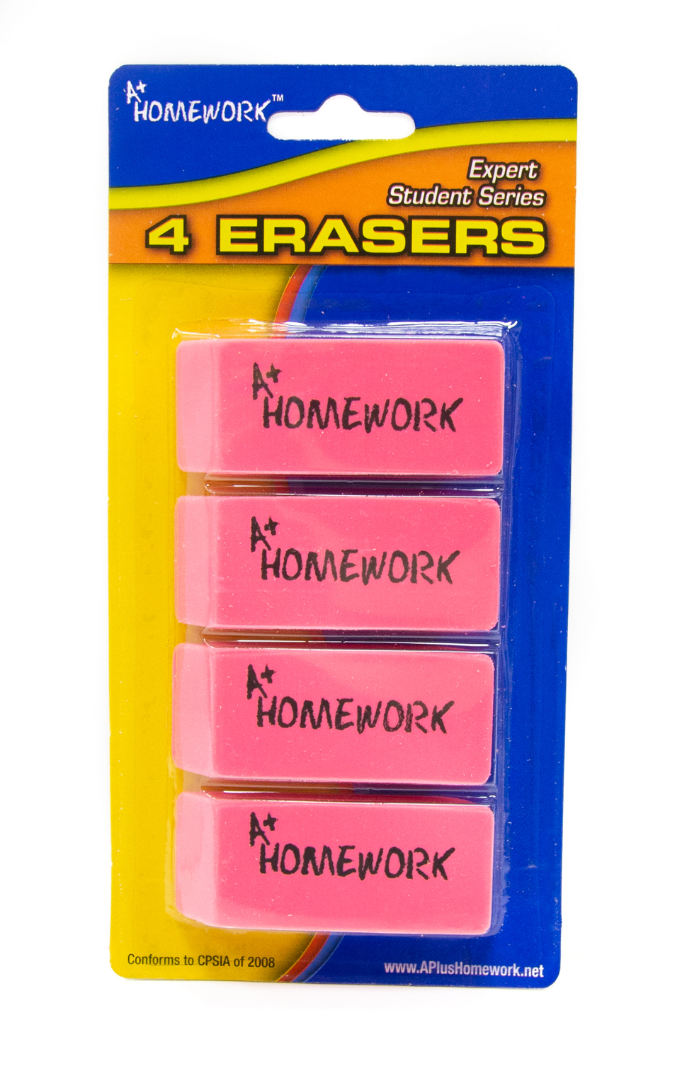 Wholesale Erasers - Pink, Large, 4 Count