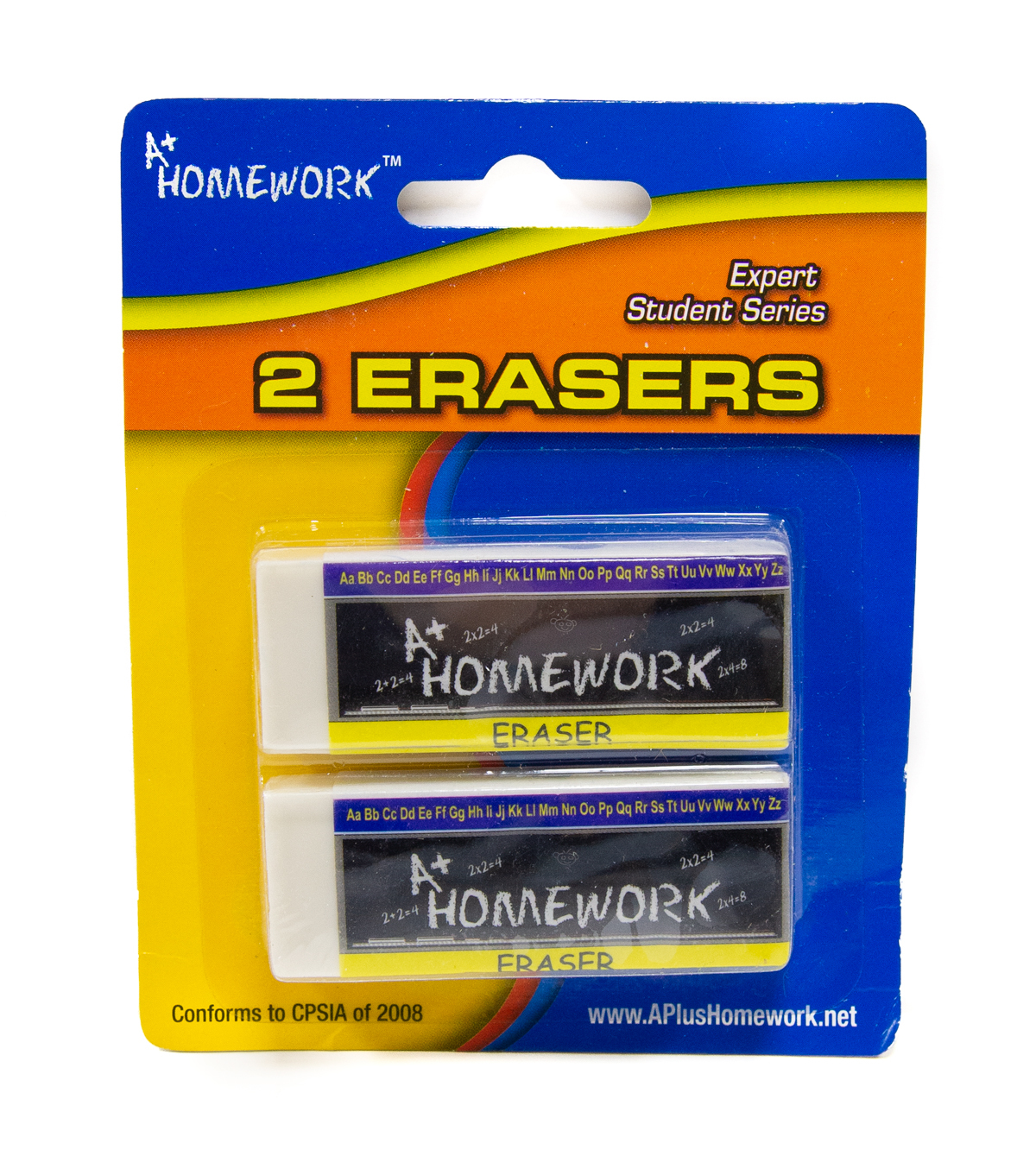 Wholesale White Erasers 2 Count, 2.5" DollarDays