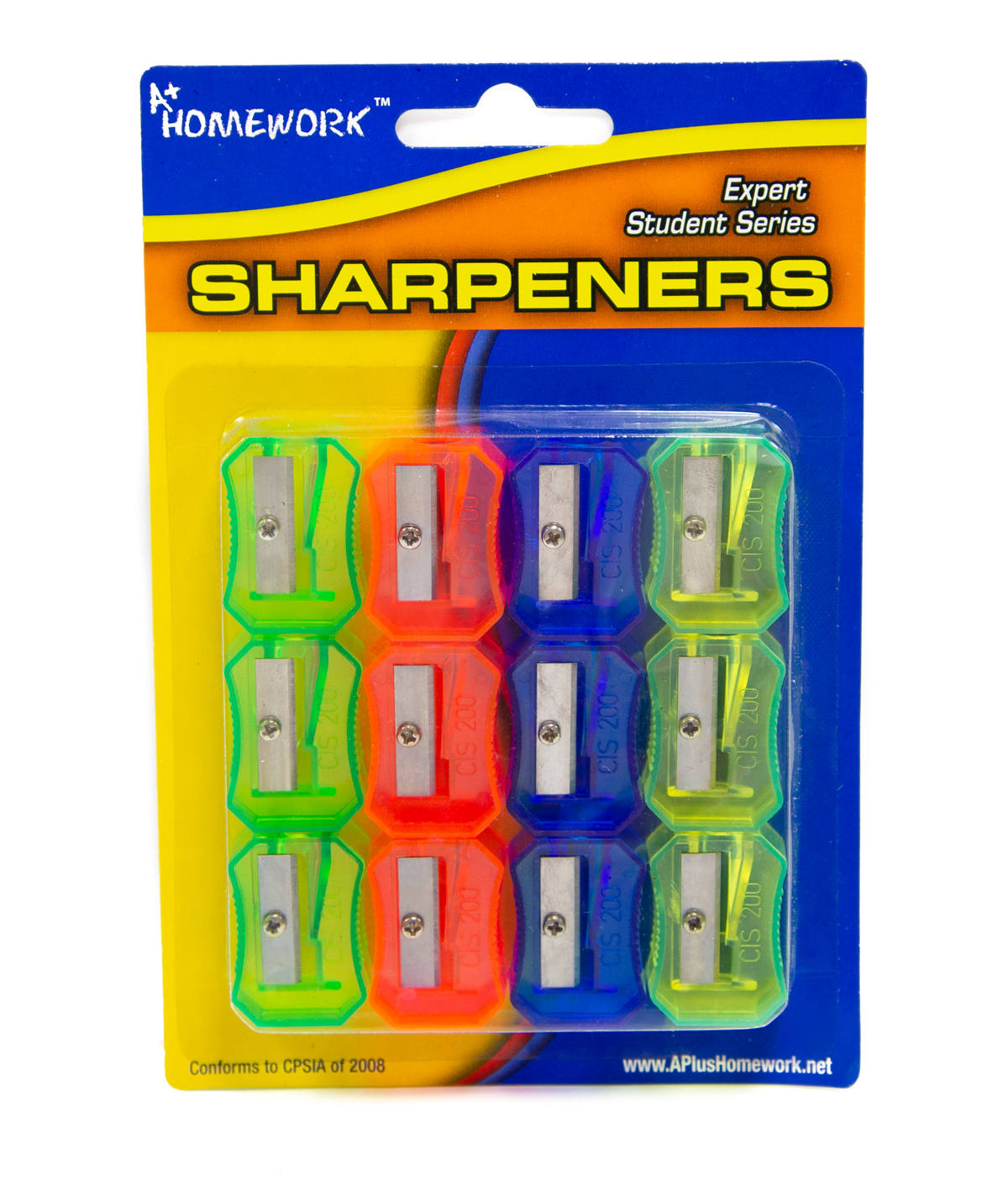 12 Pc Pencil Sharpener Assorted Shapes Colors School Supplies