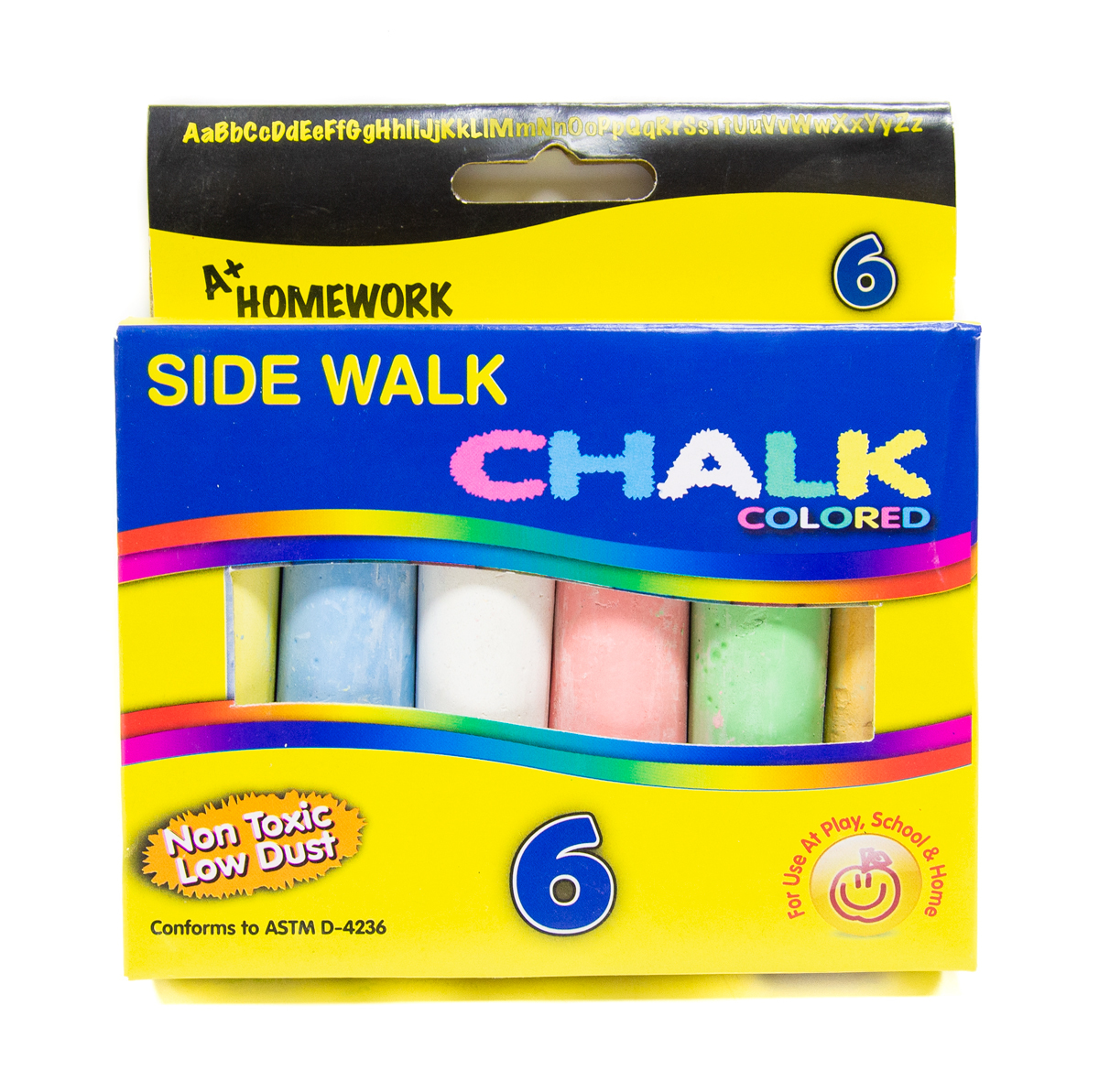 Jumbo Sidewalk Chalk - 6 Count, Assorted Colors