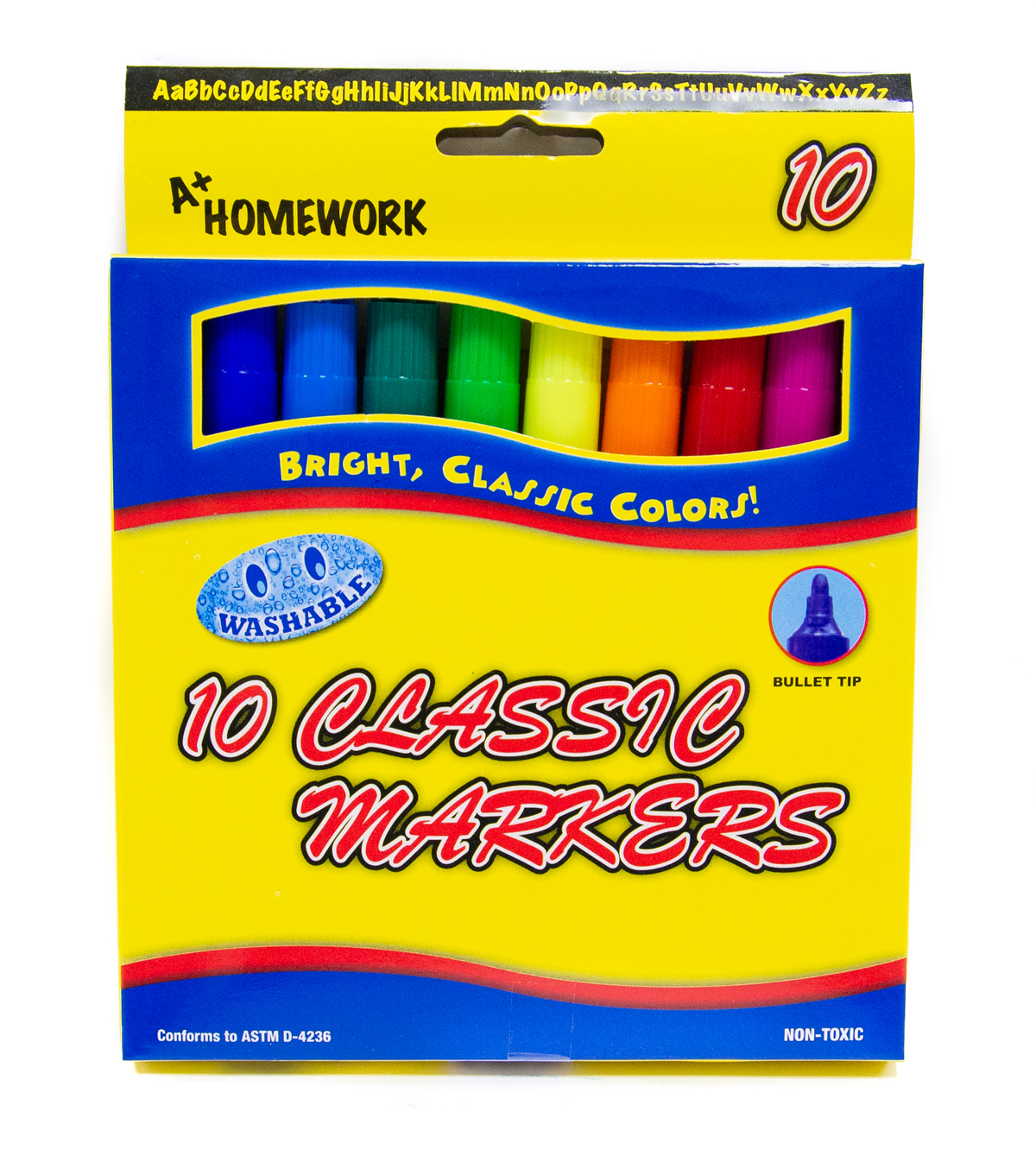 10 Scented Jumbo Markers Bright Assorted Colours Non Toxic School Kids Activity 